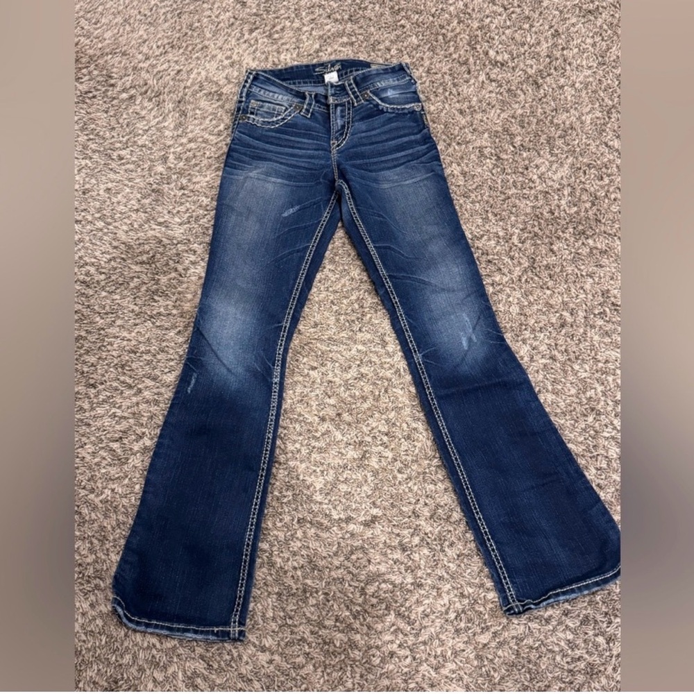Silver Jeans Dark Blue Flare Leg Denim
